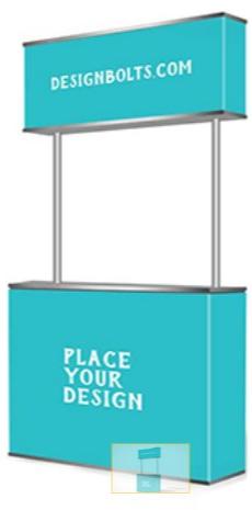 Printed Aluminum Display Booth, Color : Blue