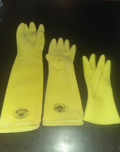 Latex Industrial Safety Gloves, Color : Orange, Yellow