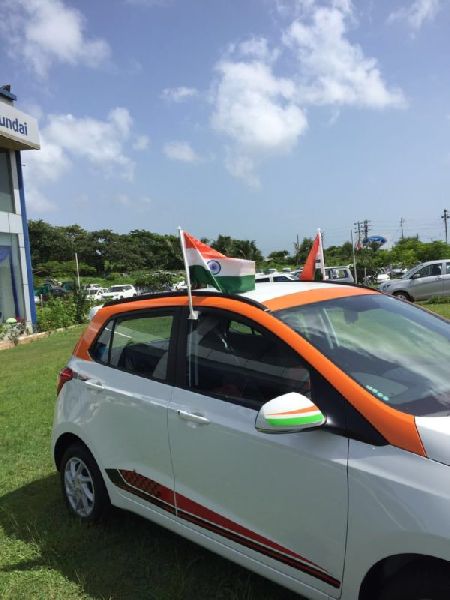 Banner 18x12 INCHES PLASTIC STICK Indian Car flags 30 x 45cm AZ FLAG India Car Flag 18 x 12 
