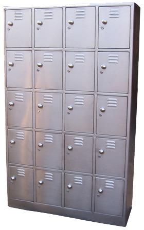 Stainless Steel 20 Drawer Locker, for Safety Use, Color : Grey