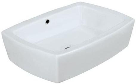White Ceramic Jaquar Table Top Basin, Size : 600 x 435 X 180 mm