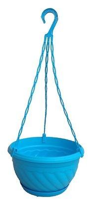 Circular Plastic Hanging Pot, Color : blue