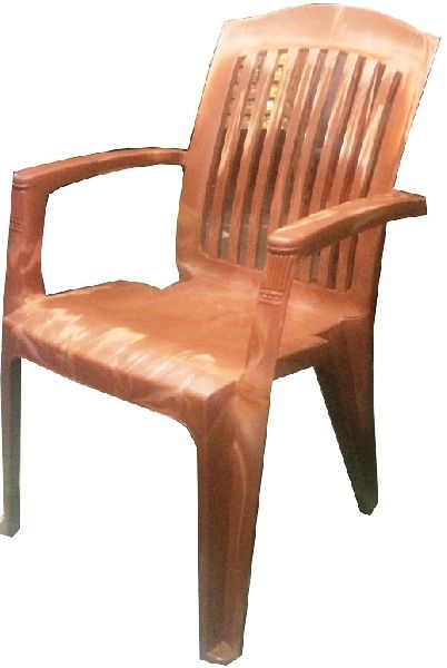 Brown Plastic Chair, Finishing : Polished