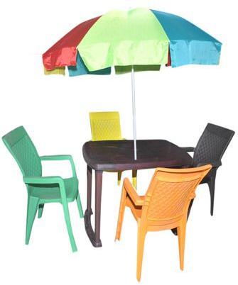 Plastic Dining Table Set, for Cafe, Garden, Home, Feature : Stylish Look