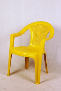 Yellow Plastic Chair, Finishing : Polished