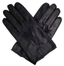 Men Black Leather Gloves