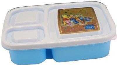 Plastic Lunch Box, Color : Blue White
