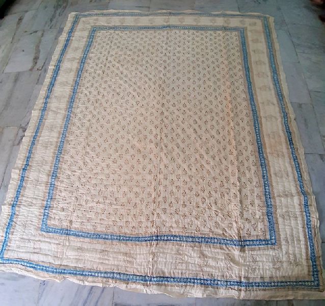 Indian Handmade Double Bed Quilt Cotton
