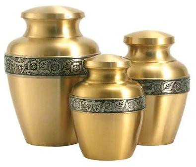 Polished Avalon Bronze Brass Urn, for Home Decor, Hotel Decor, Restaurant Decor, Packaging Type : Carton Box