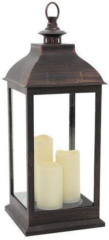 Copper Pillar Candle Lantern