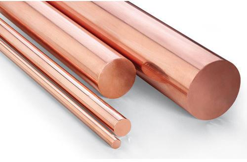 NBI Round Copper Bars, Length : 3 to 6 m