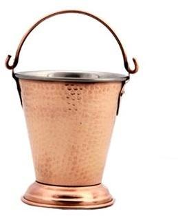 Stainless Steel Copper Bucket, for Home, Pattern : Hammered