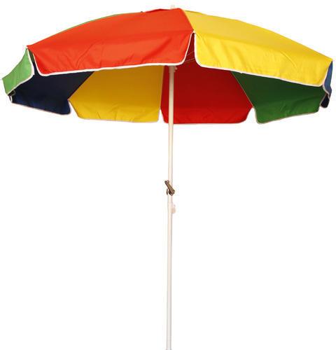 Nylon Printed Polyester Garden Umbrella, Pole Material : Stell