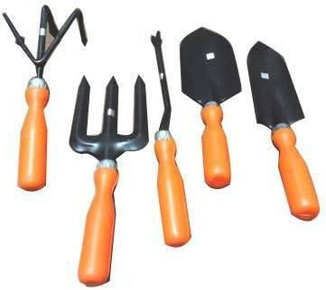 Star Plastic Handle Garden Tool Set, Color : Orang Black