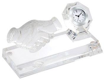 Acrylic Crystal Table Clock, Color : Transparent