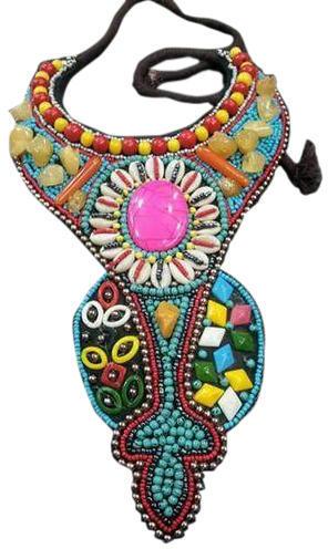 Beads Embroidery Necklace, Color : Multicolor