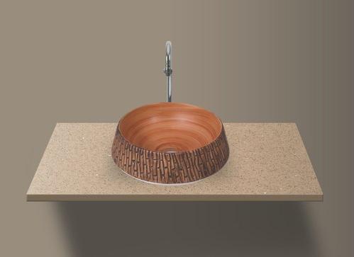 GEN-X Printed Ceramic table top basin, Shape : Round