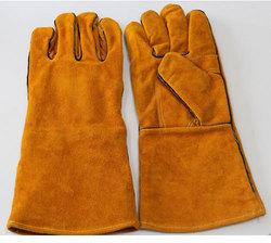 Leather Gloves, Color : Brown