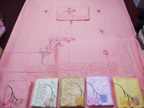 ANITA FABRICS Cotton Embroidery Bed Sheet, for Home, Size : King