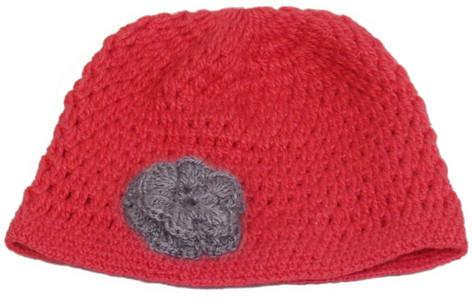 Stylebond Hand Knitted Crochet Cap, Color : pink