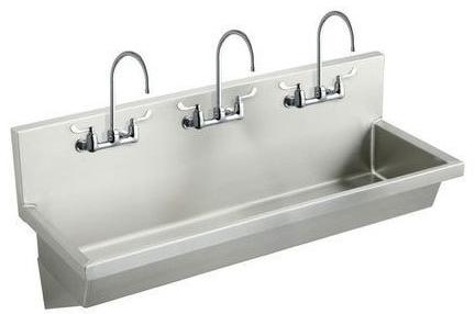 Stainless Steel Hand Washing Sink, Color : Silver