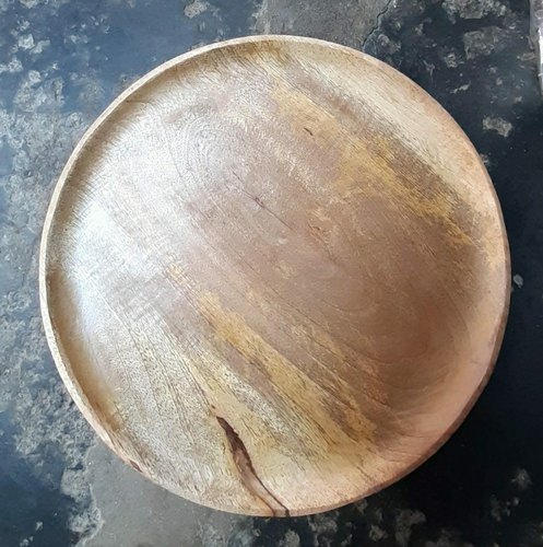 Wooden Mango Wood Round Platter, Color : Natural