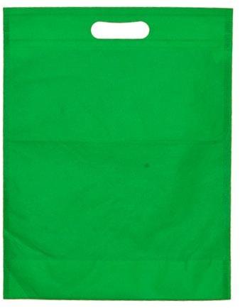 Plain PP Woven d cut bag, Color : Green