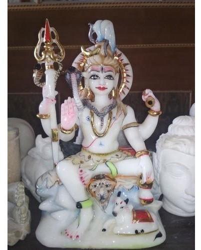 Lord Shiv Marble Statue, Size : 1 Feet Height