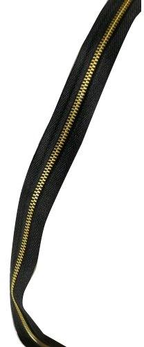 Polyester Black Brass Zipper