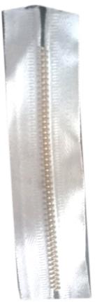 Close-End White Metal Zipper, for Jeans, Length : 8 Inch - 10 Inch