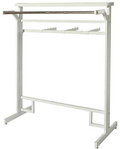 Mild Steel Clothes Display Rack, Color : White