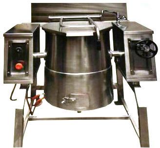 Shree Ambica Polished  SS tilting boiling pan, Power : 24 kW