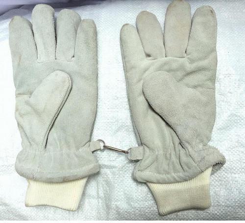 Off White Split Leather Gloves
