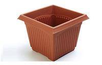 Sqaure Plastic Square Pot, Color : Brown