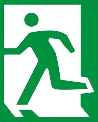 Green Escape Route Signages, Design Type : Standard