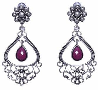 Aditi gems Stone Oxidized Earring, Style : Jhumka, Tops