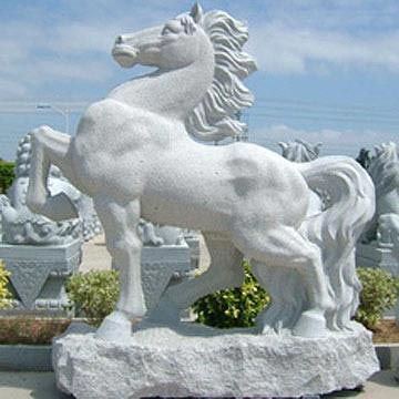 Marble Horse Statue, Color : White