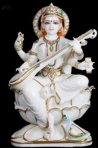 Marble Saraswati Maa Statue