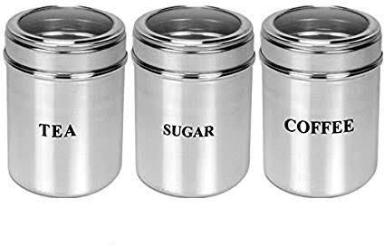 Common Tea-Coffee-Sugar Dabba Set, Certification : ISO 9001:2008
