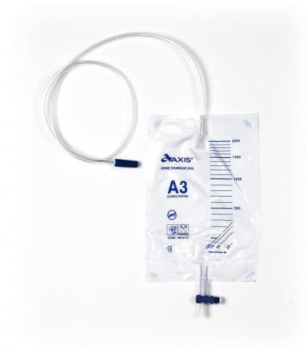  plastic Medical Urine Bags, Color : white