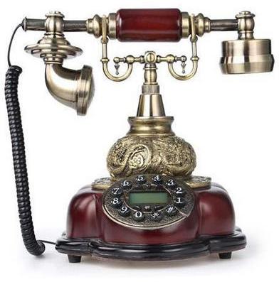 Brown Antique Wooden Telephone