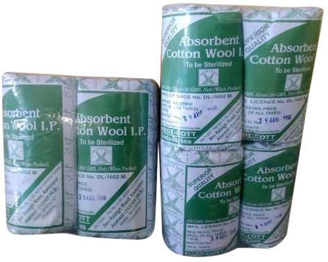 Medicott Disposable Absorbent Cotton Wool, Packaging Size : 8 Roll Per Pack