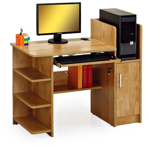 Teak Wood Polished Plain Computer Table, Shape : Rectangular
