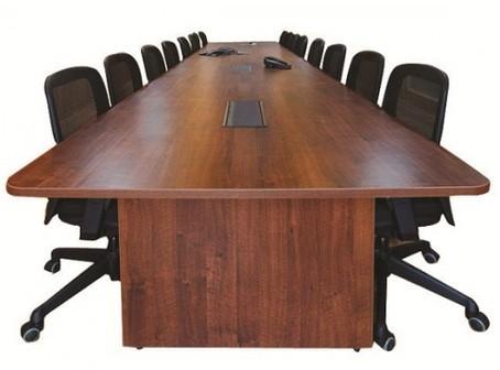 Polished Wood Conference Table, for Office Use, Pattern : Plain