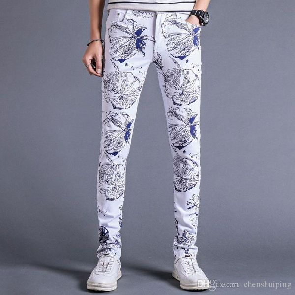 Mens Printed Jeans, Feature : 5 Pockets, Anti Wrinkle