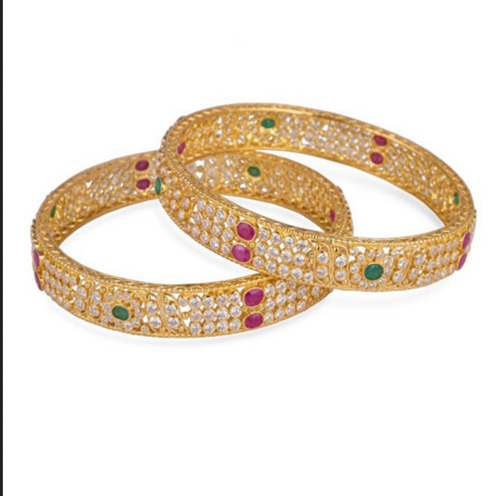 Polished Cubic Zirconia Bangles, Packaging Type : Plastic Box, Plastic Packet
