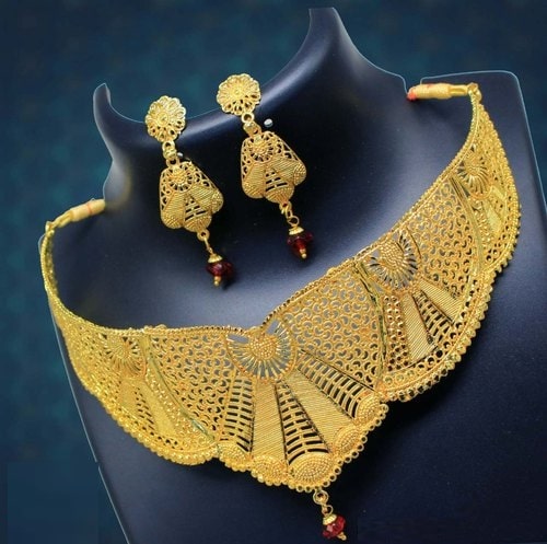 Gold Designer Necklace Set, Occasion : Engagement, Wedding
