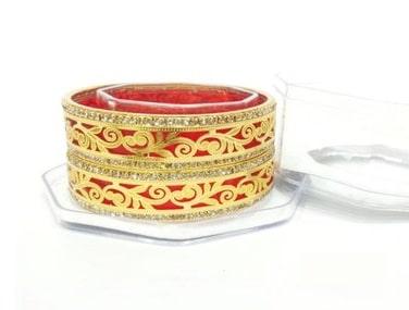 Polished Gold Fancy Bridal Bangles, Packaging Type : Velvet Box, Wooden Box