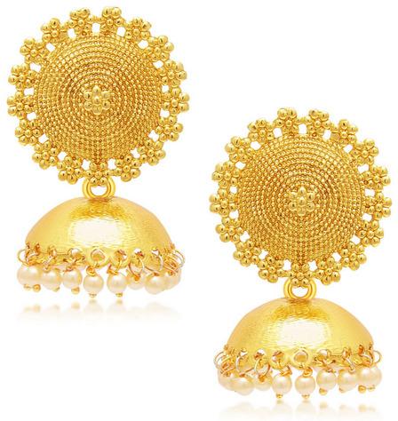 Polished Fancy Gold Plated Jhumka, Packaging Type : Plastic Box, Plastic Packet, Velvet Box, Wooden Box