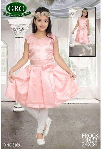 GBC Printed girls frock, Size : 8*22, 24*34 Inch